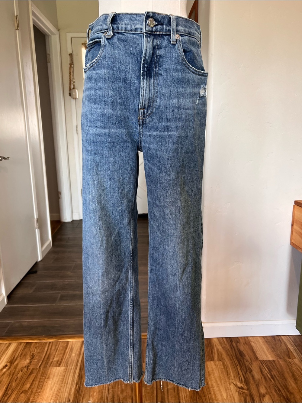Everlane light blue denim high rise jeans